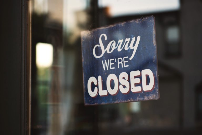 blue-and-white-sorry-we-re-closed-wooden-signage-1171386 ...